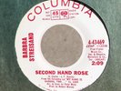 BARBRA STREISAND 45 Record RED VINYL DJ Promo Demo SECOND HAND ROSE Columbia