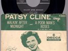 PATSY CLINE ORIG 1957 US DECCA 45 & RARE PICTURE SLEEVE Walkin' After Midnight