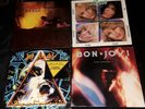 Orig 80s Rock/ Hair Metal 4lp Vinyl Record Lot: Def Leppard Poison Ratt Bon Jovi
