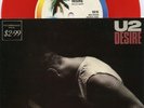 U2 - 7'' Australian Single 45 - Desire (Red Vinyl) - OOP Very Rare - 1988
