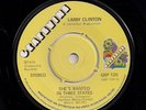 NORTHERN SOUL 45 - LARRY CLINTON - SHE'S WANTED IN THREE STATES - GRAPEVINE