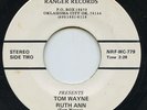 Hear - Rare Rockabilly 45 - Tom Wayne - Ruth Ann - Ranger Records # 779 - M-