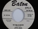 R&B Popcorn Soul 45 JIMMY RICKS Bad Man Of Missouri BATON promo HEAR