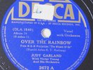 JUDY GARLAND - OVER THE RAINBOW - DECCA 2672 A ORIGINAL