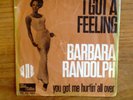 BARBARA RANDOLPH / I GOT A FEELING / RARE DUTCH 45 PICTURE COVER