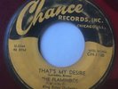 RARE CHANCE DOO-WOP RED VINYL 45/ FLAMINGOS 