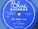 Billy Mitchell-My Pussy Cat Blue Records 125 78 risque R&B blues HEAR