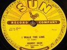 JOHNNY CASH   I WALK THE LINE b/w GET RHYTHM   USA SUN 78 RPM E EX GRADE