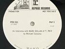 T. Rex - Interview With Marc Bolan LP 1971 WLP DJ Promo Vinyl Tyrannosaurus Rex