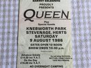 Queen Knebworth ticket 09/08/86 (ref B) - final concert