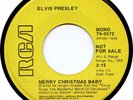 Elvis Presley USA PROMO/DEMO DJ copy 45 Merry Christmas Baby 74-0572 VG+/VG+