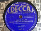 R&B Soul Funk 78 The Ink Spots I DON'T WANT TO SET THE WORLD ON FIRE Decca 3987