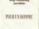 SERGE GAINSBOURG ET JANE BIRKIN Pour un homme 1972 Promo CARON Insert photocopié