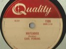 78 Rpm Record Rockabilly Carl Perkins Matchbox