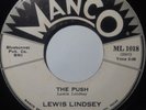 RARE ROCKER 45  LEWIS LINDSEY - THE PUSH A PLEDGE OF A RING VG++