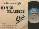 KINKS One For The Road 3 TRACKS AUSTRALIA  45  RARE PROMO 7 KLASSICS