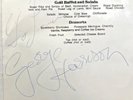 SIGNED CUNARD QE2 MENU BY GEORGE HARRISON SEPT 1971 FRANK CAIAZZO LETTER BEATLES