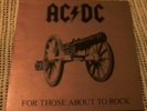 AC DC FOR THOSE ABOUT TO ROCK VINYL LP 1981 ORIGINAL AUSTRALIAN PRESS APLP053