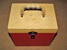 VINTAGE METAL 45 RPM RECORD CASE CARRIER STORAGE BOX