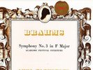 SAX 2351 B/S UK - BRAHMS - SYMPHONY NO. 3 - FESTOVERTURE - KLEMPERER - NM