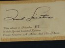 FRANK SINATRA A MAN AND HIS MUSIC 2 LP box SIGNED NUMBERED AUTOGRAPH CARD LOW #