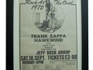 ROCK AT THE OVAL+Zappa+Hawkwind+POSTER+AD+ORIGINAL 1972+FRAMED+FAST GLOBAL SHIP
