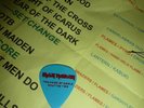 IRON MAIDEN STAGE USED GUITAR PICK + SETLIST DAVE MURRAY - VIP AAA CREW  O2