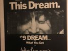 JOHN LENNON #9 DREAM PROMO SIGN “ LISTEN TO THIS DREAM “ VG 1974 Apple Records.
