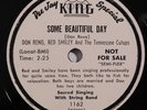 country bluegrass 78 RPM RENO AND SMILEY Some Beautiful Day KING HEAR Jesus is