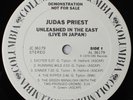 Judas Priest   Unleashed In The East Live Japan  1979 White Label Promo   SUPERB