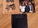 3 AC/DC vinyl records: For those about to rock, highway to hell, back in black