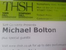 three concert tickets Michael Boulton October 2018