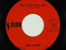 Funk/Deep Soul 45 - Ann Alford - Got To Get Me A Job - Hy Sign - VG++ mp3