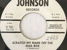 Gene Holiday JOHNSON 125 Scratch My Name / My Heart RARE POPCORN SOUL 45 VG+