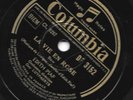 EDITH PIAF / La Vie En Rose - Un Refrain ... La Rue / 78 rpm COLUMBIA DF 3152