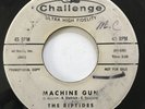 RARE The Riptides Machine Gun Deep Blue 7” 45 Challenge 59058 Surf Rock PROMO