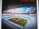 the Rolling Stones barcelona madrid poster lithograph 2014- on fire tour-spain