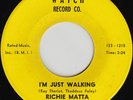 RICHIE MATTA & CLEFFS I'm Just Walking NEW ORLEANS SOUL 45 *hear* NM