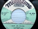 The BLUE JAYS vg++ MILESTONE doowop 45 Tears are Falling / Tree Tall Len  E1019
