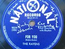 RARE SIGNED The Ravens-For You/Searching For Love National 9039 78 E+ Doo Wop