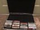 Vintage Savoy 60 Cassette Tape Storage Carrying Case Black W/ 22 CASSETTES LOT