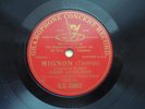 Italian 78rpm ARNOLDSON `Mignon` Connais-tu le pays (Thomas) G+T 1907