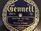JAZZ 78RPM; WOLVERINE ORCHESTRA w/ BIX BEIDERBECK GENNETT 5542 Sensation