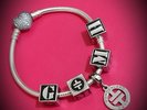 TAKE THAT - GARY - MARK - HOWARD Artist Initials Bead for Bracelet or Pendant