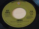 DEEP PURPLE fireball/i'm alone 1971 USA WB 7528 45 W JB TAG EX- RARE