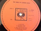 Leonard Cohen LP The songs of UK MONO CBS 1st Press Textured labels VG+/VG+   