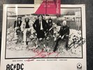 AC/DC Autographed Promo Glossy Photo & Backstage Pass for 90-91 Tour Rare Metal 