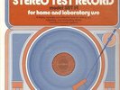 LP Stereo Test Stereo Test Record - Model SRT14 (For Home And Laboratory Use)
