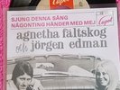 ABBA-RARE AGNETHA FÄLTSKOG SINGLE- SJUNG DENNA SANG//NA NAGONTING HÄNDER MED DEJ