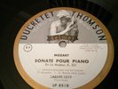 LAZARE LEVY - Mozart piano sonates - Ducretet Thomson - 10 inch rare